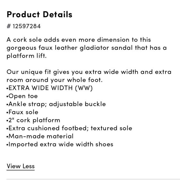 Torrid 8W 8 WIDE Black GLADIATOR LGladiator Sandal - New - Picture 9 of 9